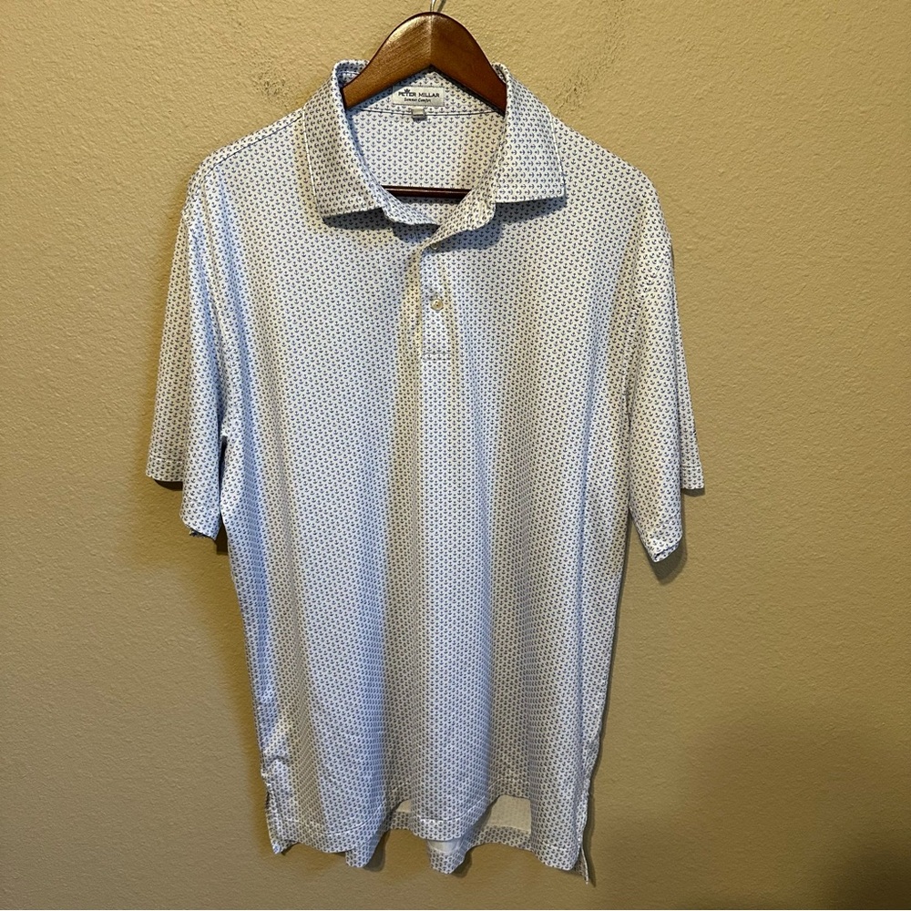Peter Millar Men’s Summer Comfort Anchor-Patterned Golf Polo